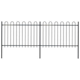 Vidaxl Garden Plot s kulatou Top 3,4x1,2 M Steel Black