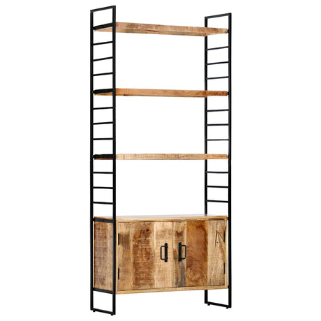 Vidaxl boekenkast met 4 schappen 80x30x180 cm ruw mangohout
