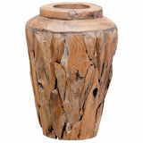 Vidaxx Dekovase 40x60 cm aus massivem Teakholz