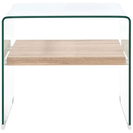 Vidaxl salontafel 50x50x45 cm gehard glas transparant