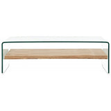 Vidaxl salontafel 98x45x31 cm gehard glas transparant