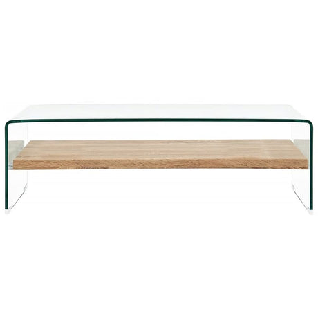 Vidaxl salontafel 98x45x31 cm gehard glas transparant