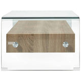 Vidaxl salontafel 98x45x31 cm gehard glas transparant