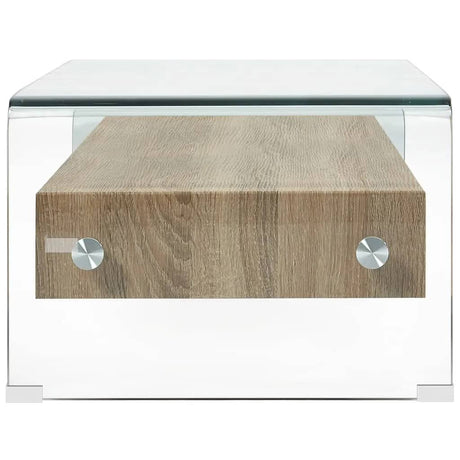 Vidaxl salontafel 98x45x31 cm gehard glas transparant