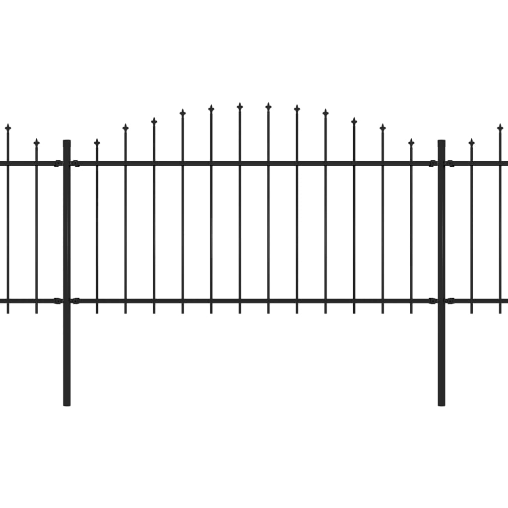 Vidaxl Gaart Fiedem mat Spuere Top (1,25-1.5) x3.4 m Stol schwaarz