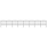 Vidaxl Garden Fence con Spears Top (1,5-1,75) x13,6 m in acciaio nero