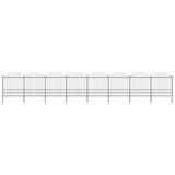 Vidaxl Garden Fence With Spears Top (1,75-2) x13,6 m stål svart