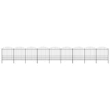 Vidaxl Garden Fence con Spears Top (1,75-2) x15,3 m in acciaio nero