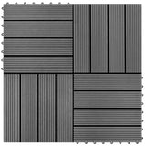 Vidaxl 22 st terrasse carreaux 30x30 cm 2 m² hkc gris