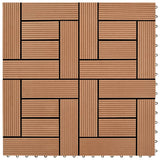 Vidaxl 22 st Terrass Tiles 30x30 cm 2 m² ass HKC Brown