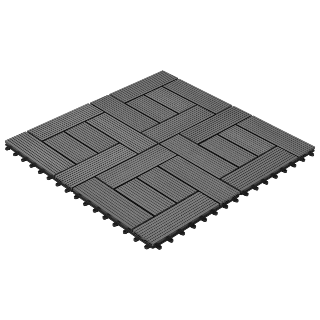 Vidaxl 22 st terrasse carreaux 30x30 cm 2 m² hkc gris