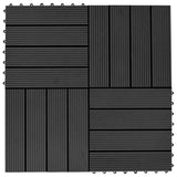 Vidaxl 22 St Terrace Piastrelle 30x30 cm 2 m² HKC nero