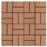 Vidaxl 22 st Terrass Tiles 30x30 cm 2 m² ass HKC Brown