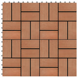 Vidaxl 22 St Terrace Tiles 30x30 cm 2 m² HKC Color de teca