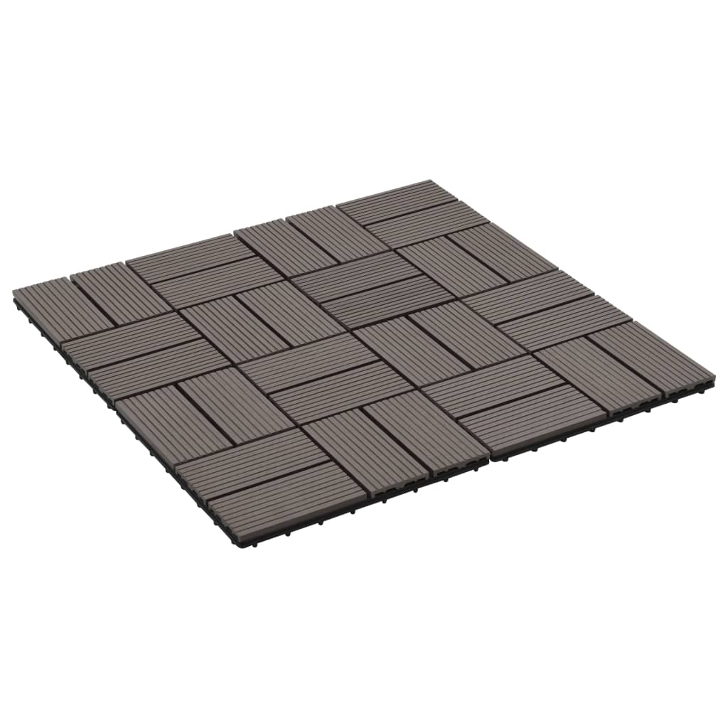 Vidaxl 22 St Terrace Piastrelle 30x30 cm 2 m² HKC Brown scuro