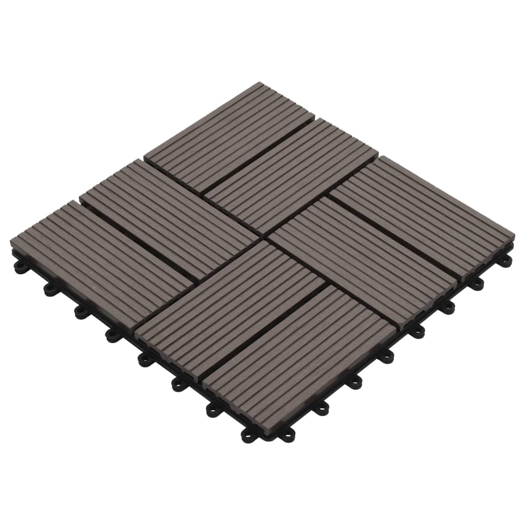 Vidaxl 22 St Terrace Piastrelle 30x30 cm 2 m² HKC Brown scuro