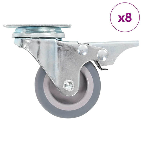 Vidaxl 8 st zwenkwielen 50 mm