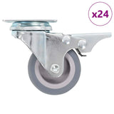 Vidaxl 24 st zwenkwielen 50 mm