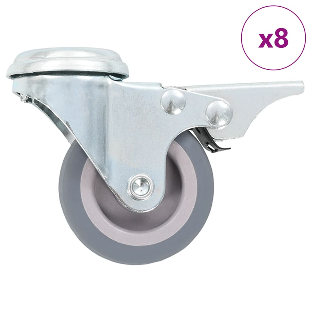 VidaXL 8 Stück Lenkrollen mit Bolzenlöchern 50 mm