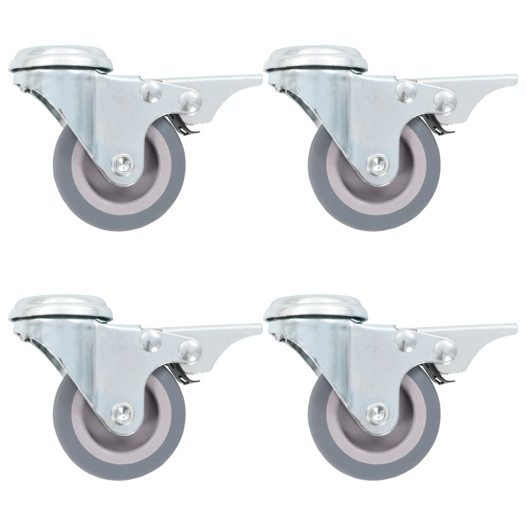 Vidaxl 16 St Swivel Wheels med bolthull 50 mm