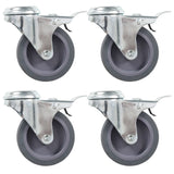 Vidaxl 16 St Swivel Wheels med bolthull 75 mm