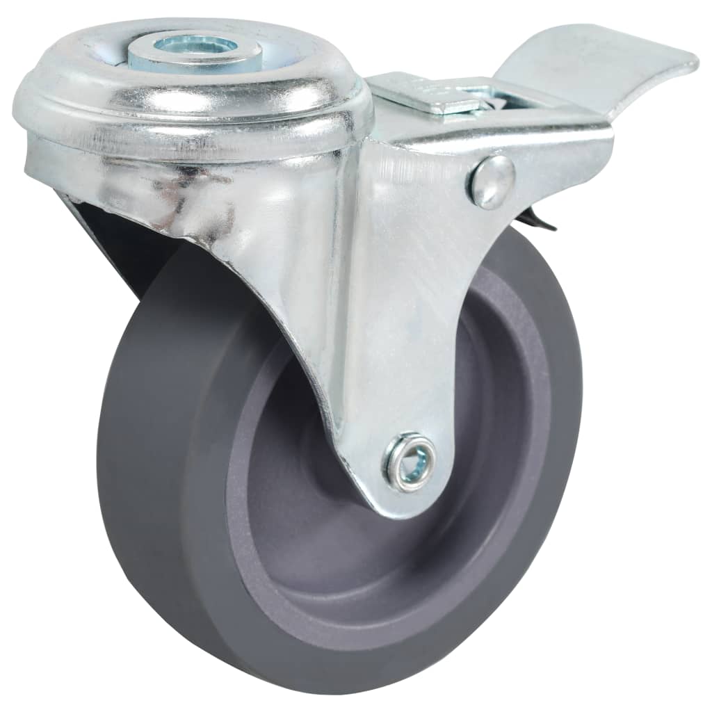 Vidaxl 24 St Swivel Wheels med bolthull 75 mm