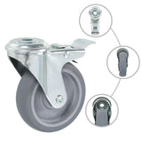 Vidaxl 24 St Swivel -hjul med bulthål 100 mm