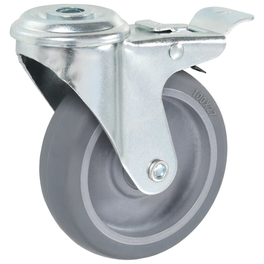 Vidaxl 24 St Swivel Wheels med bolthull 100 mm