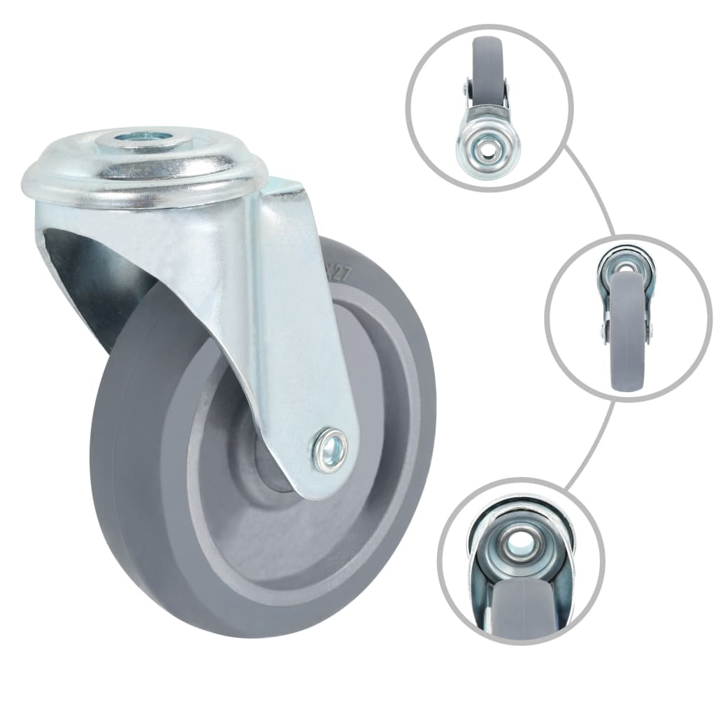 VidaXL 8 Stück Lenkrollen mit Bolzenlöchern 100 mm