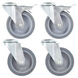 Vidaxl 12 st swivel wheels with bolt holes 100 mm