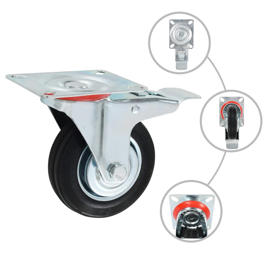 Vidaxl 32 St Swivel Wheels 100 mm