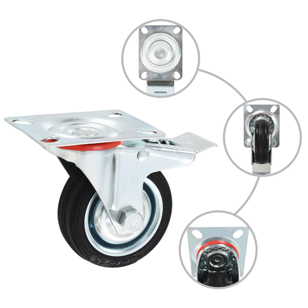 Vidaxl 16 ST Swivel Wheels 75 mm