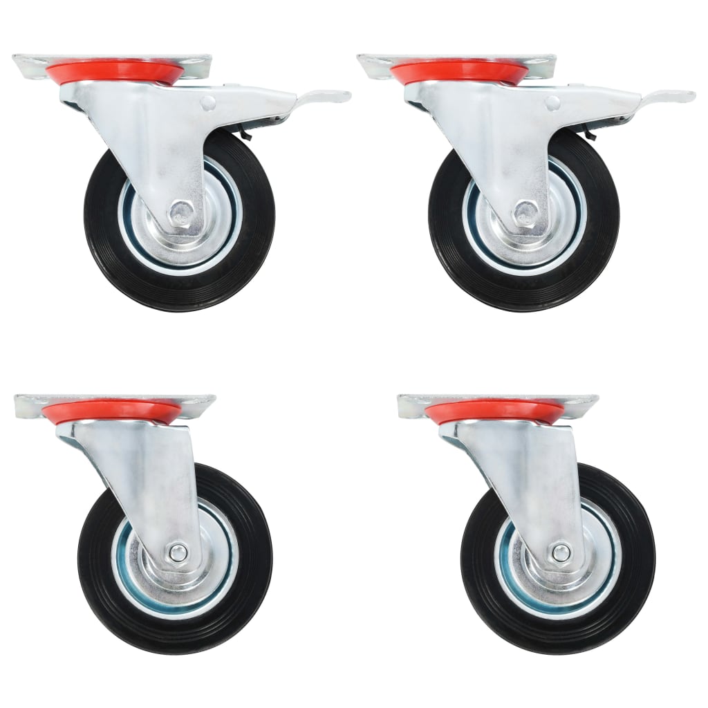 Vidaxl 24 St Swivel Wheels 100 mm