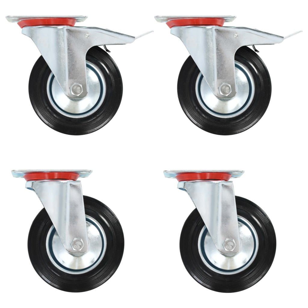 Vidaxl 12 St Swivel Wheels 160 mm