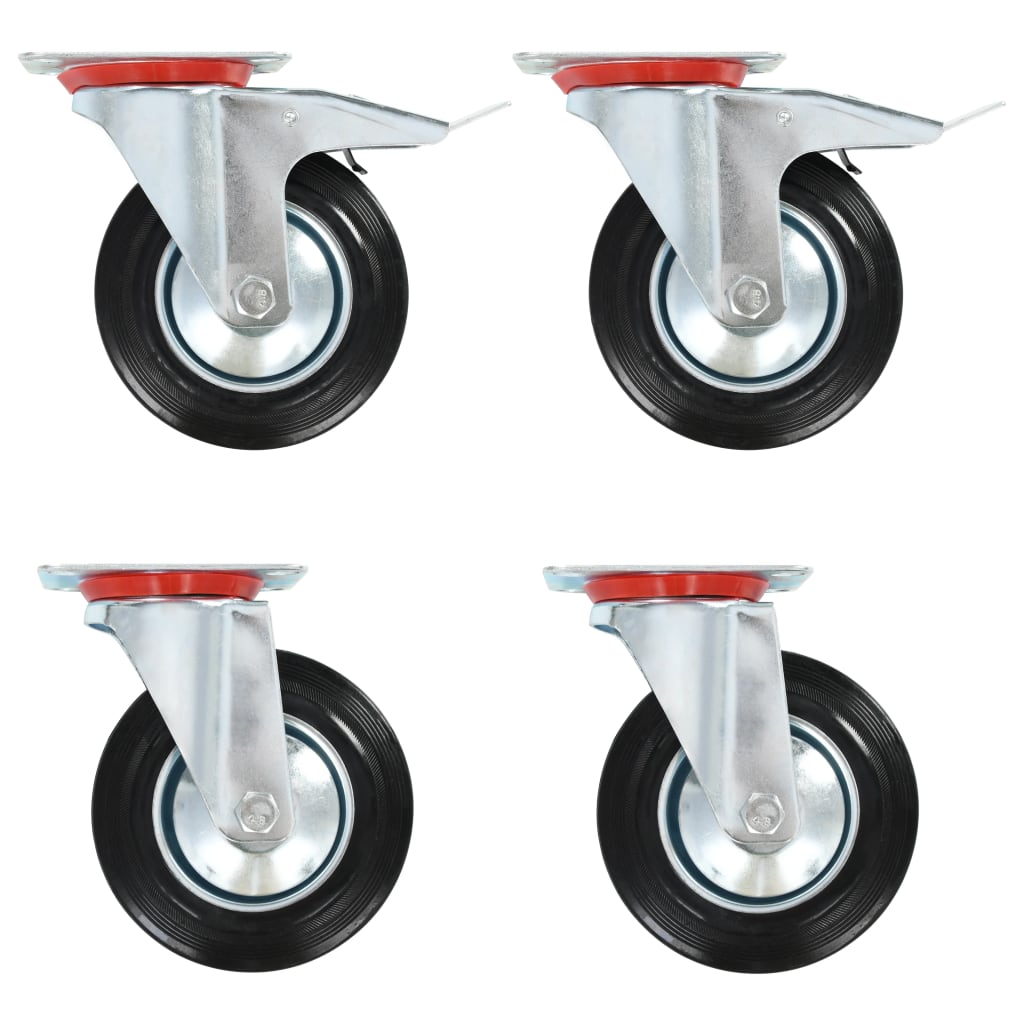 Vidaxl 24 St Swivel Wheels 160 mm