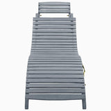 Vidaxl ligbed massief acaciahout greywash