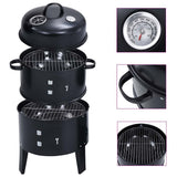 Vidaxl houtskoolroker barbecue-grill 3-in-1 40x80 cm