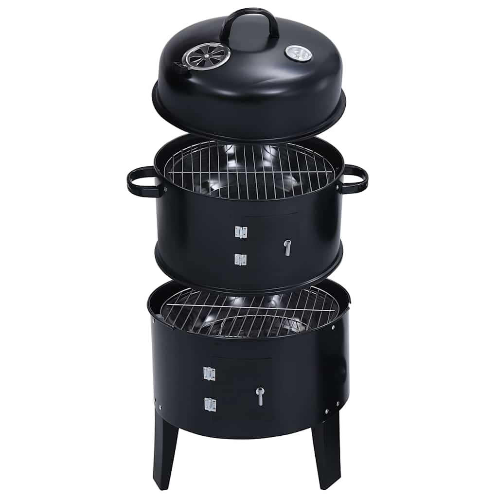 VIDAXL SMOKER CHARCOAL BARBECUE-GRILL 3-IN-1 40x80 cm