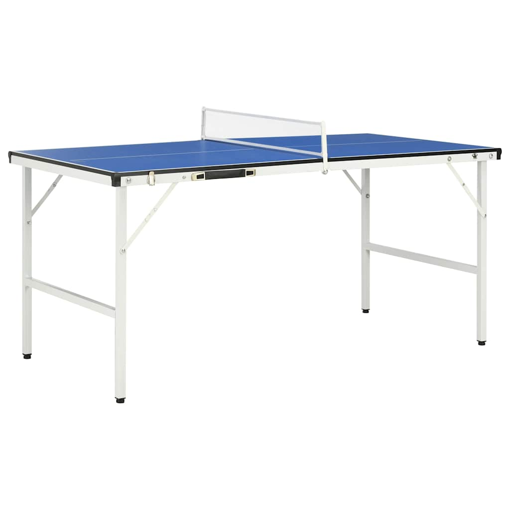 Tavolo da ping a tavolo Vidaxl con netta 5 piedi 152x76x66 cm blu