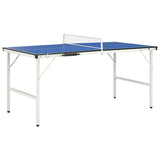 Tavolo da ping a tavolo Vidaxl con netta 5 piedi 152x76x66 cm blu