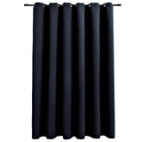 Vidaxl gardin blackout med metallringar 290x245 cm svart