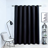 Vidaxl Vorhang Blackout mit Metallringen 290x245 cm Schwarz