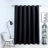 Blackout della tenda Vidaxl con anelli di metallo 290x245 cm nero