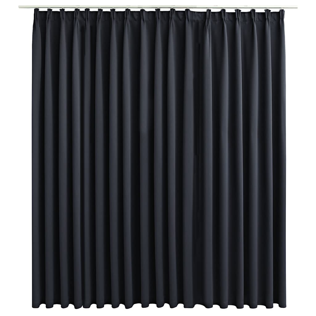 Vidaxl Curtain Danning con ganci 290x245 cm nero