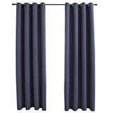 VIDAXL -Vorhänge Blackout mit Ringen 2 ST 140x225 cm Anthrazit