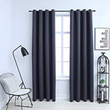 Vidaxl -gardiner Blackout med ringar 2 ST 140x225 cm Anthracite