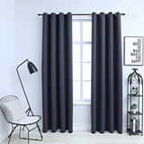 VIDAXL -Vorhänge Blackout mit Ringen 2 ST 140x225 cm Anthrazit