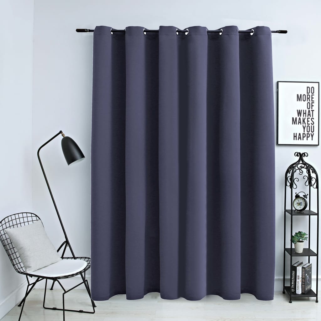 Vidaxl Curtain Danning con anelli di metallo 290x245 cm Antracite