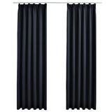 VIDAXL -Vorhänge Blackout mit Haken 2 ST 140x245 cm Anthrazit