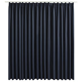 Vidaxl rideau noir avec des crochets 290x245 cm anthracite